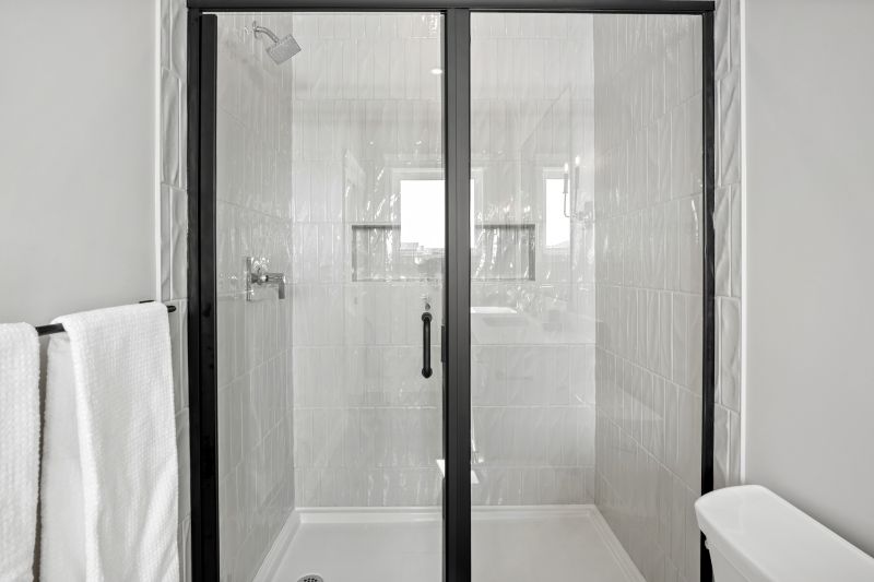 Black Frame Shower with Clear Glass
